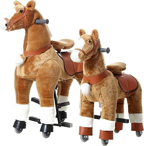 *DAMAGED BOX* Ride on Horse - Brown - AHA SUPERSTORE