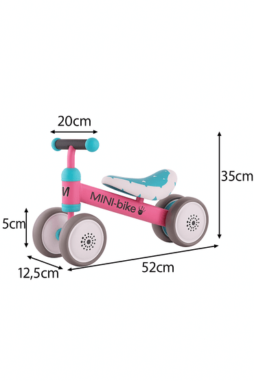 Mini Kids Balance Bike - Pink - AHA SUPERSTORE