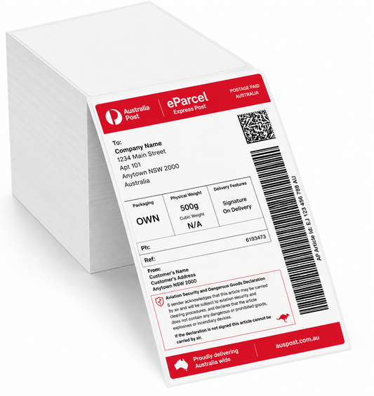 Direct Thermal Labels 4x6" Fanfold - Zebra, Munbyn, Rollo Shipping Labels | Australia 1 Roll/350 Labels