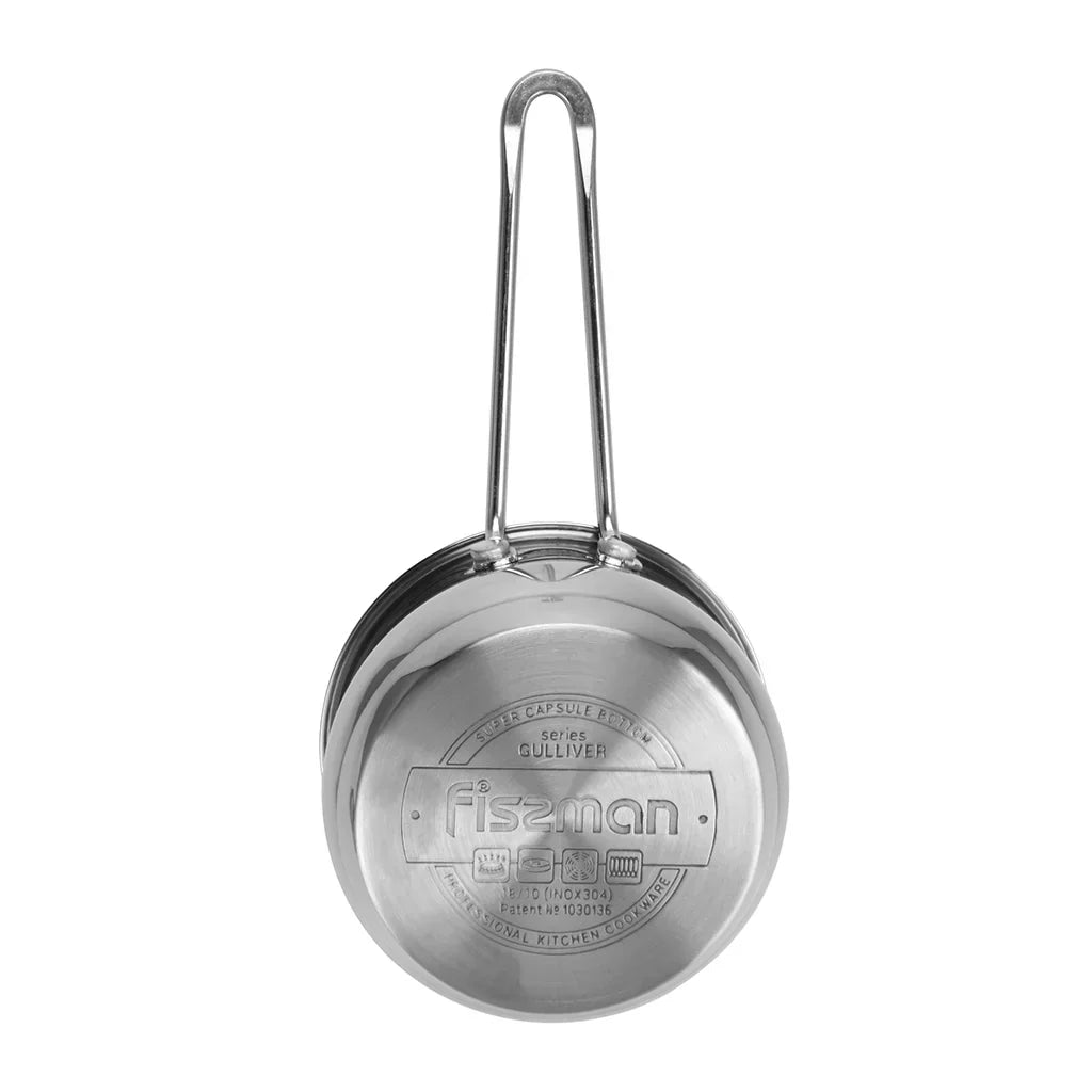 Saucepan GULLIVER 12x6cm 0.6 LTR with Glass Lid