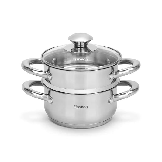 Mini Cooking Pot GULLIVER 14x7cm / 1.1 LTR with Steamer Inser 14x6.5cm
