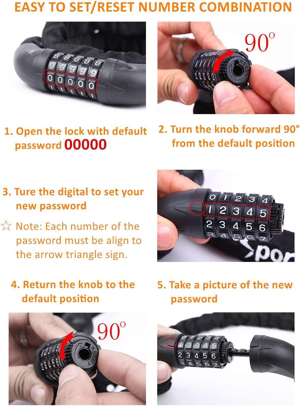 Cable Lock - 5-Digit Combination - AHA SUPERSTORE