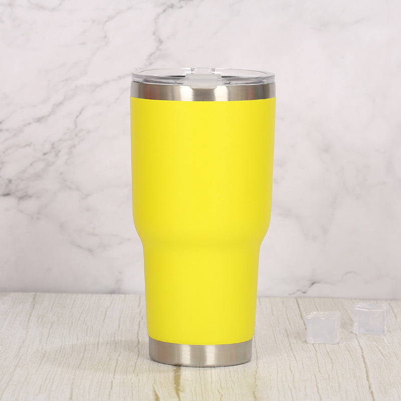 Double Wall Stainless Steel 880mL/30oz Tumbler with Lid Lemon Zest