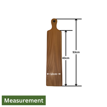 Acacia Wood Paddle Serving Board With Handle - Rectangular