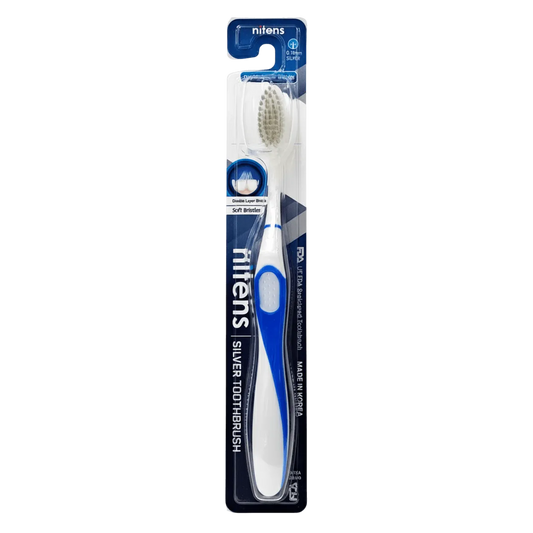 Nitens silver ion antibacterial toothbrush blue – double-layer soft bristles, FDA registered