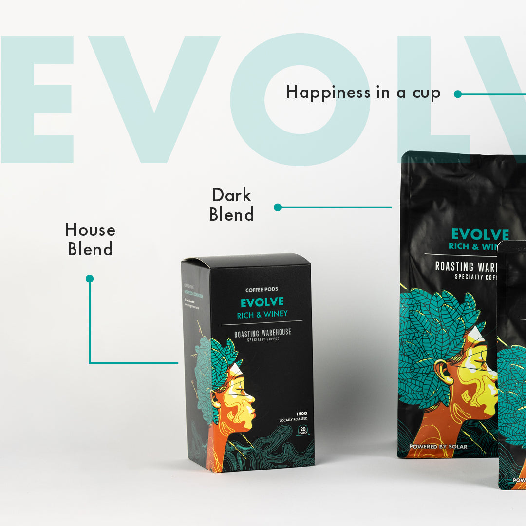Evolve Dark Roast Coffee Blend – Bold Flavour with Chocolate, Honeycomb & Berry Notes - AHA SUPERSTORE