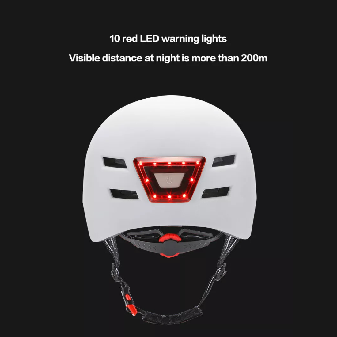 Smart LED Helmet - White - AHA SUPERSTORE