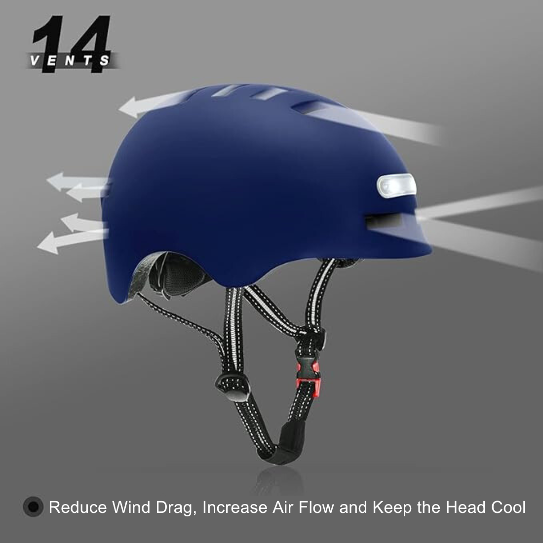 Smart LED Helmet - White - AHA SUPERSTORE