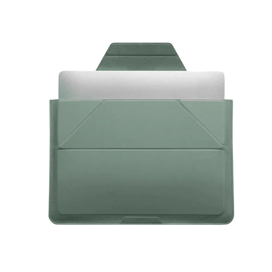 Green laptop sleeve on a white background