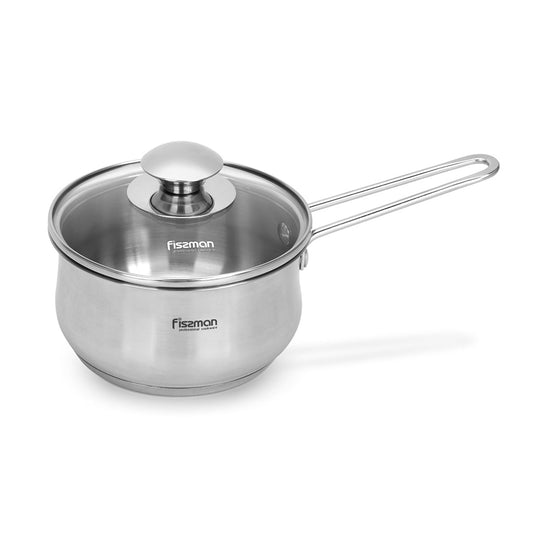 Saucepan GULLIVER 14x7.5cm / 1.1 LTR with Glass Lid