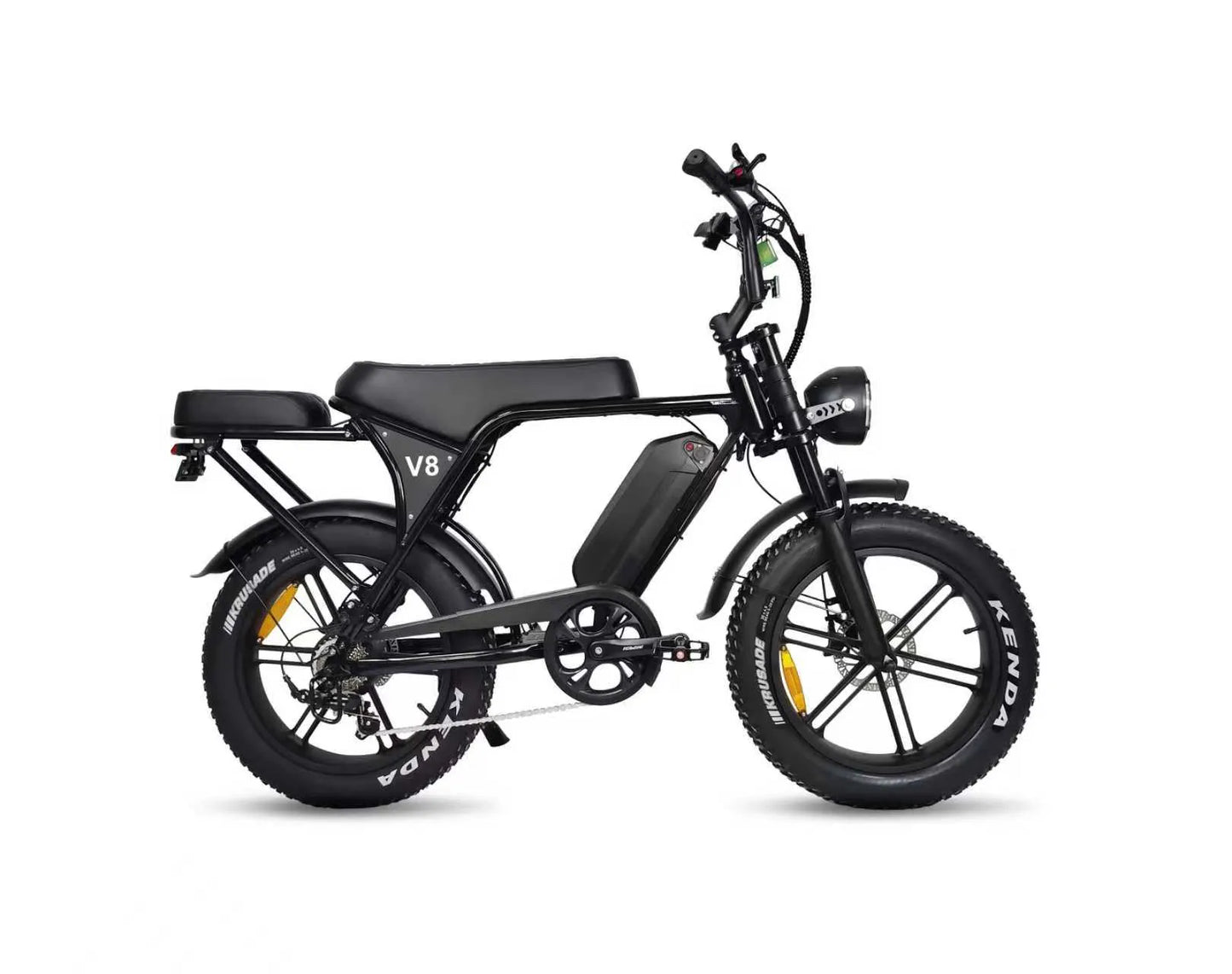 Fat Tyre 20" Off Road Electric Bike - Black Saddle