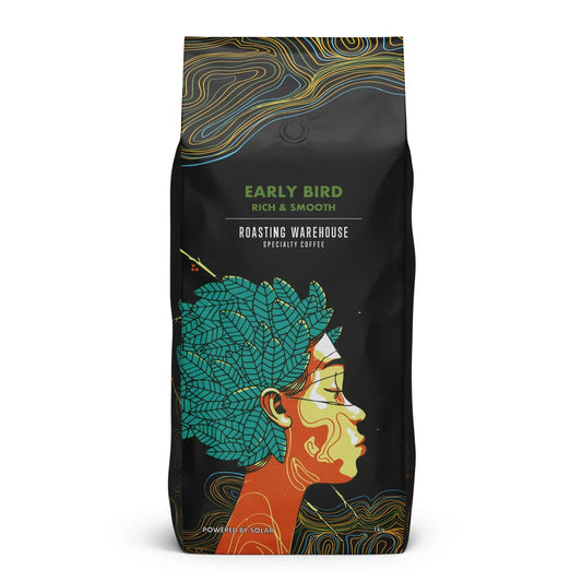 Early Bird Dark Roast Coffee – Rich, Nutty Flavour & Smooth Finish 250g / French Press / Plunger