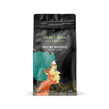 Early Bird Dark Roast Coffee – Rich, Nutty Flavour & Smooth Finish 250g / French Press / Plunger