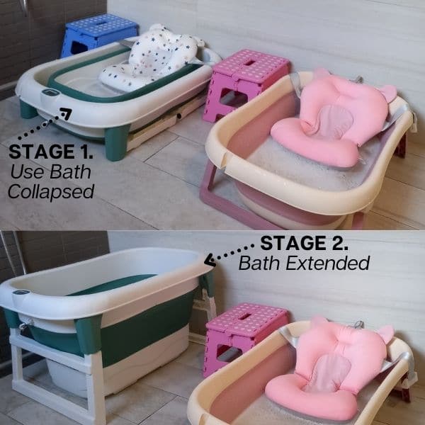 Kids Foldable Bath Tub - Deep Regular 80 x 58 x 44cm - AHA SUPERSTORE