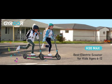 GYROOR H30 Max Kids Electric Scooter With Bluetooth Beats - Black