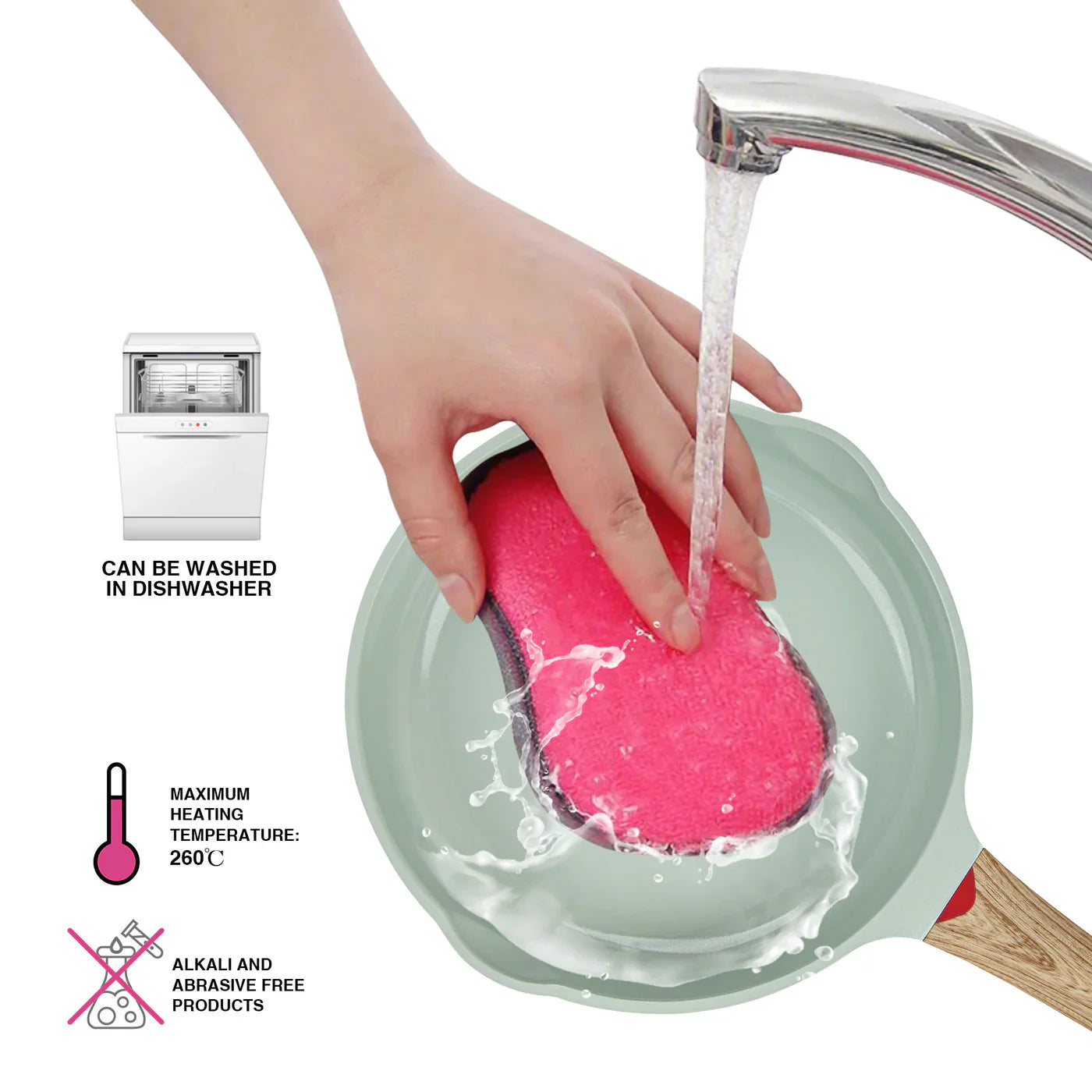 Frying Pan 24x5cm with Induction Bottom (Aluminium with Non-stick Coating) - CAMEO Series