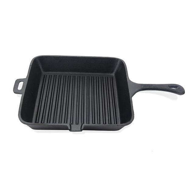Cast Iron Square Grill Pan 26 x 4.5cm with Helper Handle - Fissman Australia