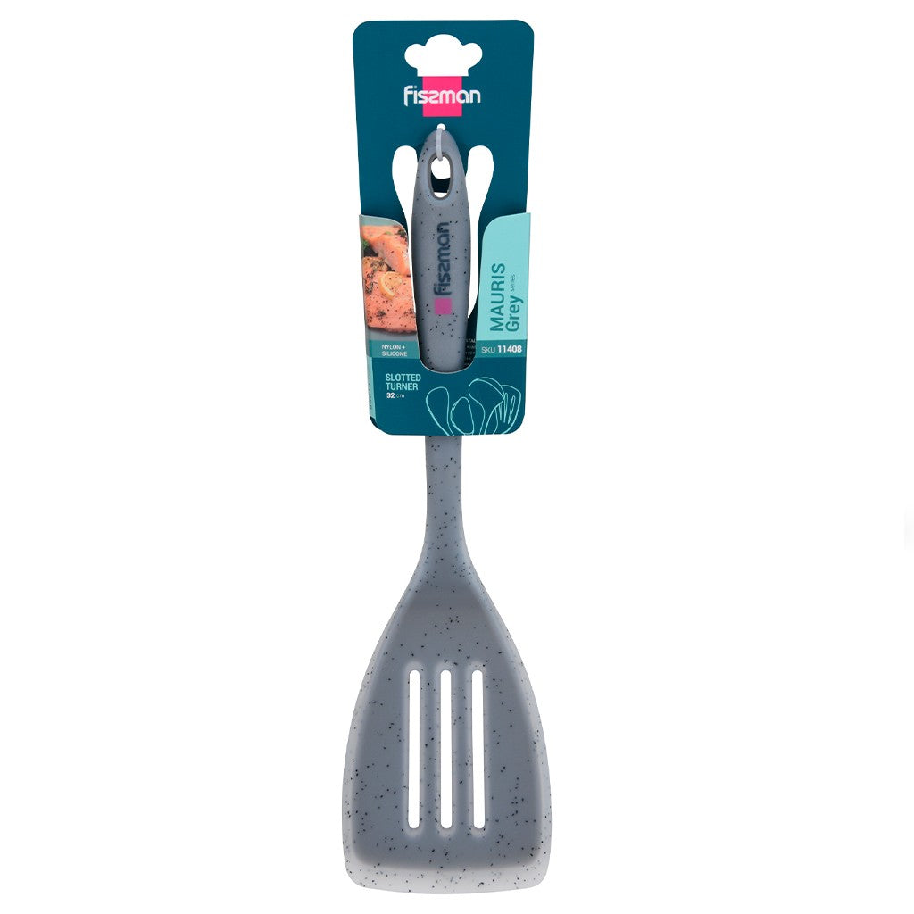 Silicone Slotted Turner Grey - 32cm