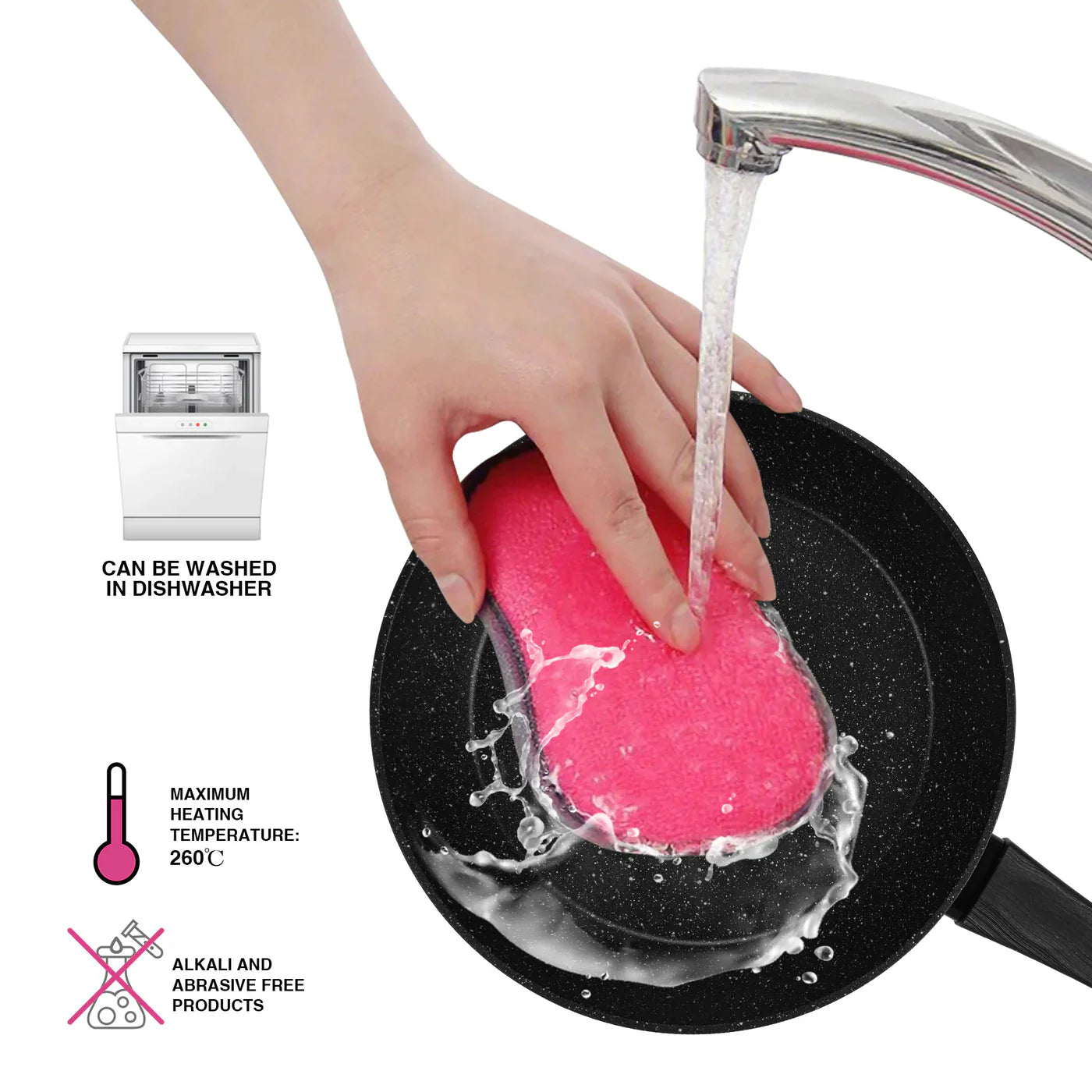 Frying Pan 22x4.8 cm with Induction Bottom (Aluminium with Non-stick Coating) - ANGELA Series
