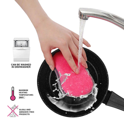 Saucepan 16x8 cm / 1.39 LTR with Glass Lid and Induction Bottom (Aluminium with Non-stick Coating) - ANGELA Series