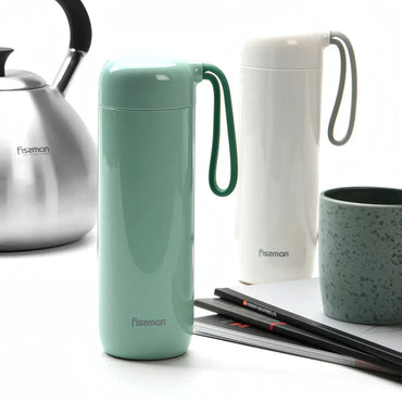 Thermal Infuser Flask Vacuum Stainless Steel Bottle 400ml Never Spill Over