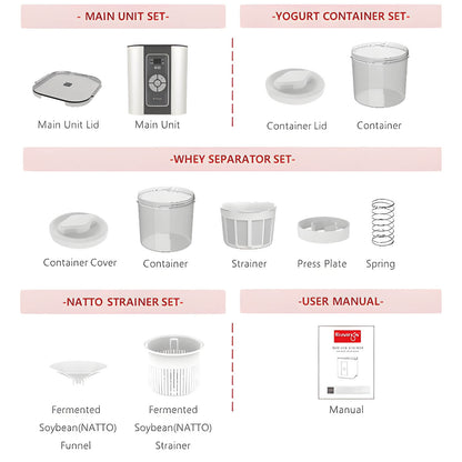 Kuvings Smart Yogurt Maker with 4 Hour Rapid Yogurt Mode
