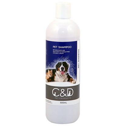 C & D Pet Products Pet Shampoo - Coconut Cream - 500ml