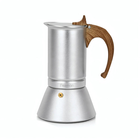 Coffee Maker 300ml For 6 Cups Pressed Aluminium Wooden Handle And Knob