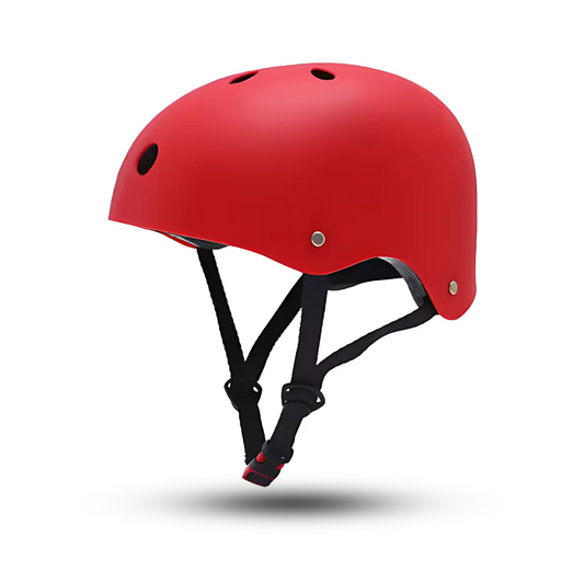 AHA Hard Shell Skate Helmet - Red | Kids & Adults S/M/L Large