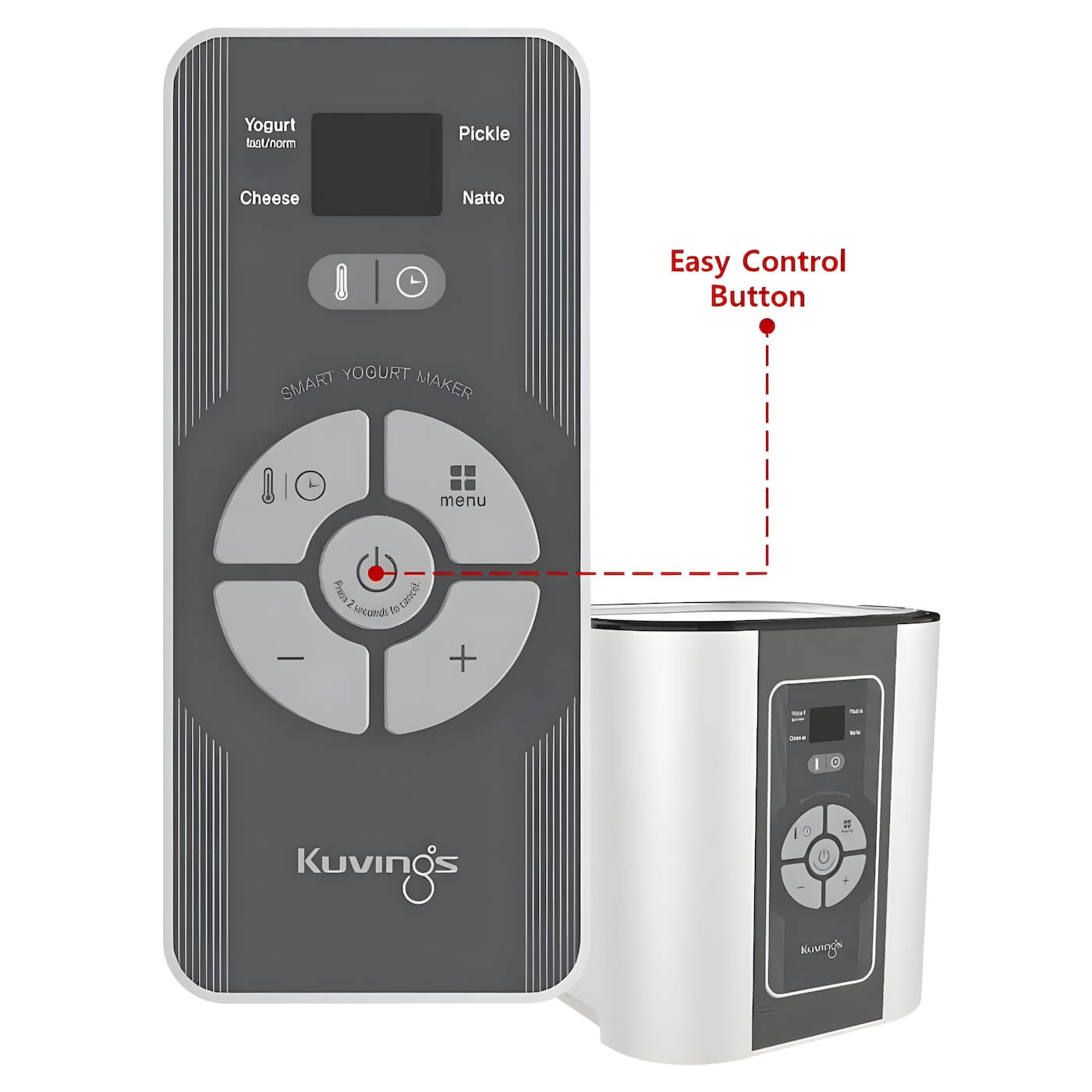Kuvings Smart Yogurt Maker with 4 Hour Rapid Yogurt Mode