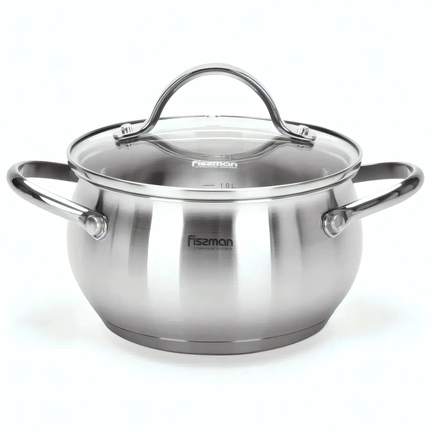 Stockpot with Glass Lid Stainless Steel 1.8 LTR - MARTINEZ Series