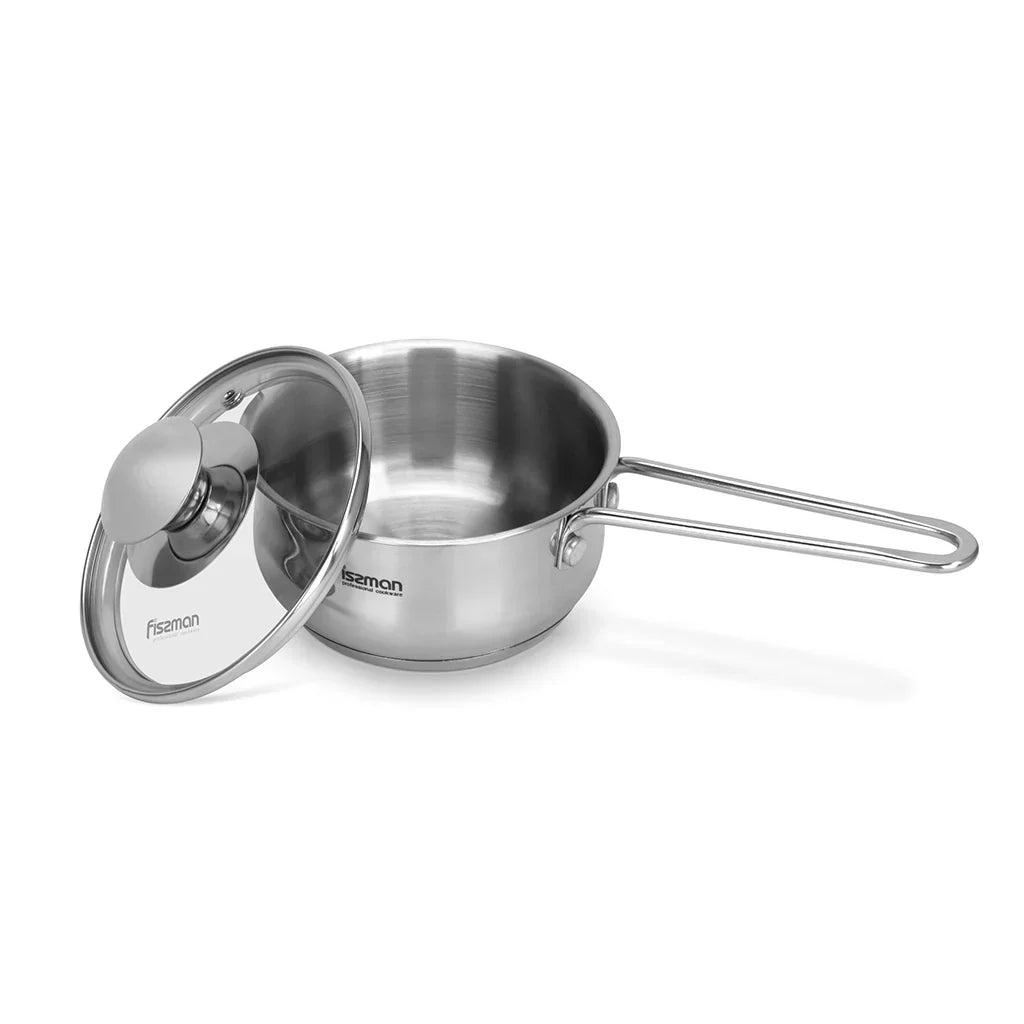 Saucepan GULLIVER 12x6cm 0.6 LTR with Glass Lid