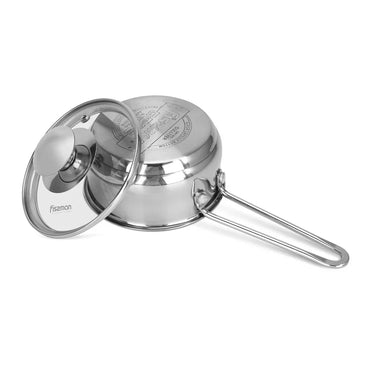 Saucepan GULLIVER 12x6cm 0.6 LTR with Glass Lid