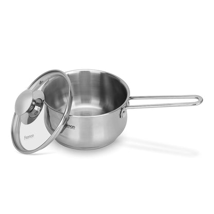 Saucepan GULLIVER 14x7.5cm / 1.1 LTR with Glass Lid