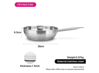 Frying pan 28 x 6.5 cm (stainless steel)