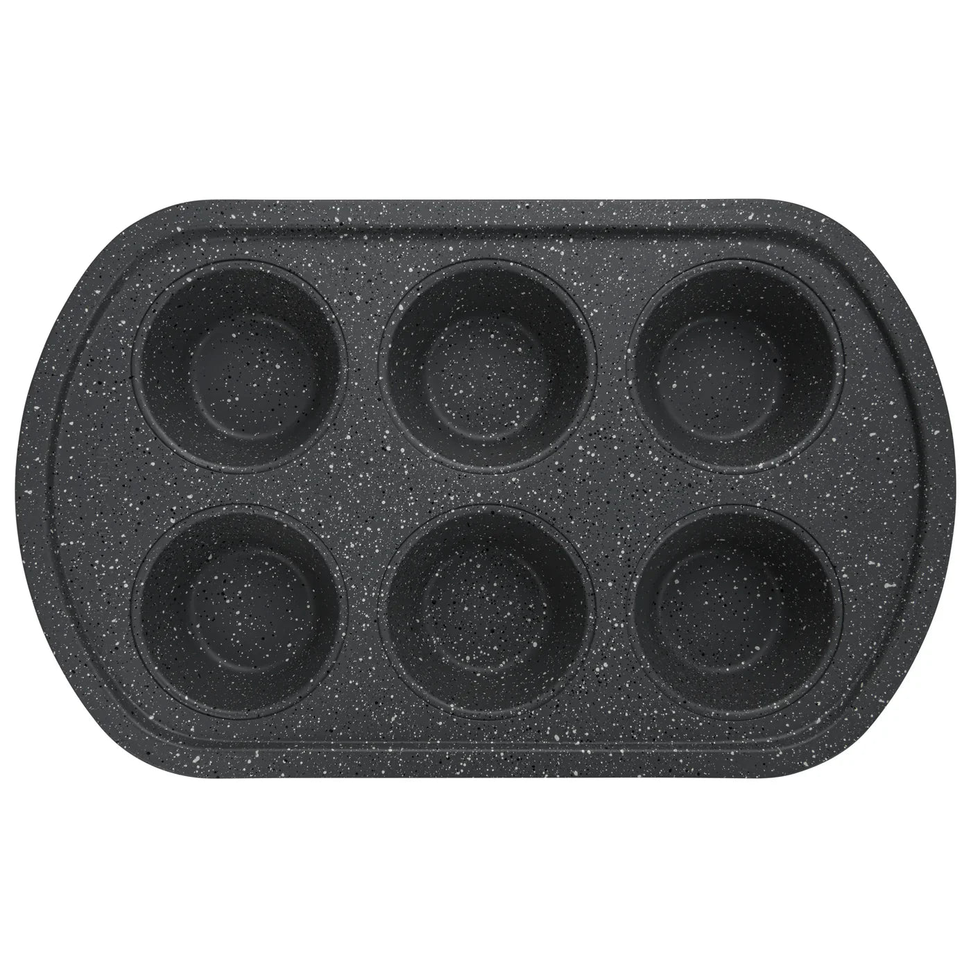6 Cup Muffin Pan 32x20x3.5cm (Carbon Steel with Non-stick Coating)