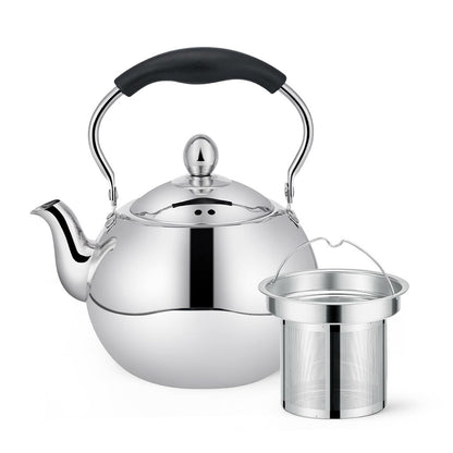 Tea Pot with Steel Strainer 1.5 LTR (Stainless Steel) - Fissman Australia