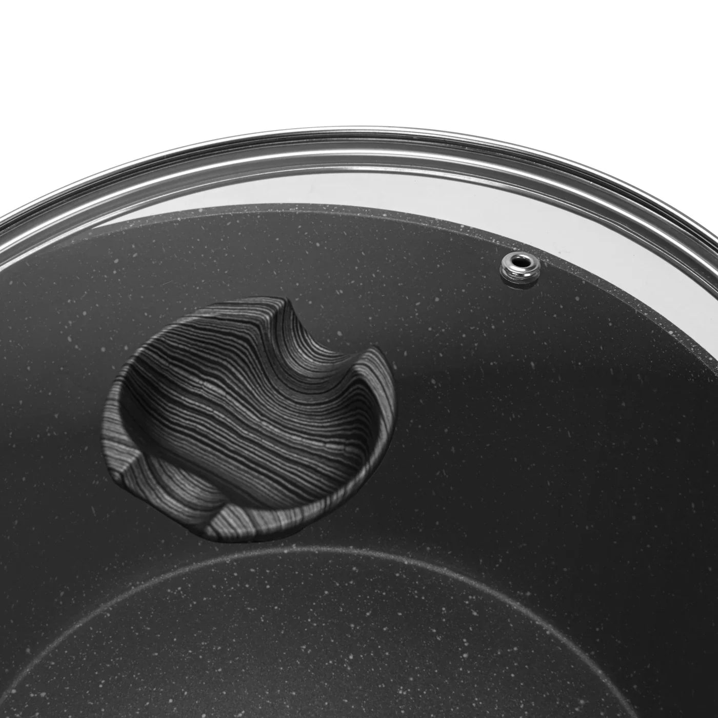 Stockpot 24x11 cm / 4.2 LTR with Glass Lid and Induction Bottom (Aluminium with Non-stick Coating) - ANGELA Series