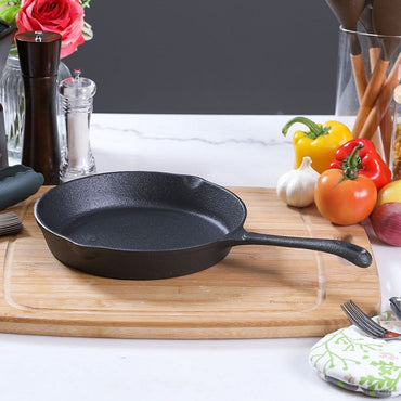 Cast Iron Non-Stick Frying Pan 25 x 4.6cm with Handle - Fissman Australia