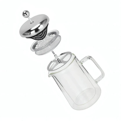 Double Wall French Press Coffee Maker 1000ml - Borosilicate Glass