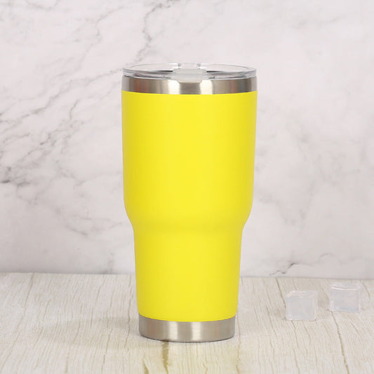 Double Wall Stainless Steel 880mL/30oz Tumbler with Lid Lemon Zest