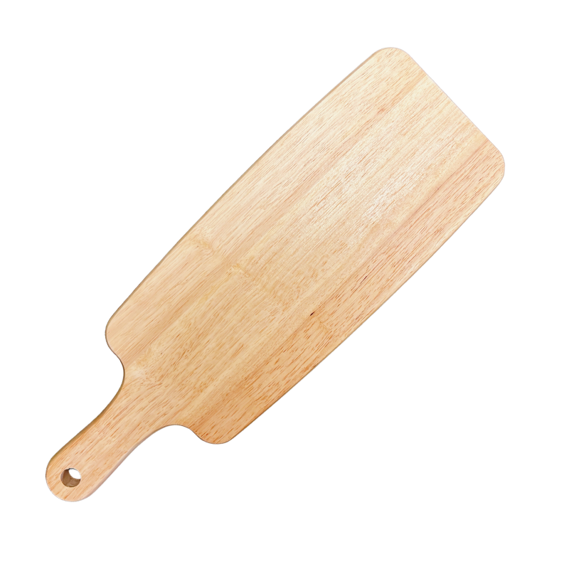 Rubber Wood Cutting Board with Handle