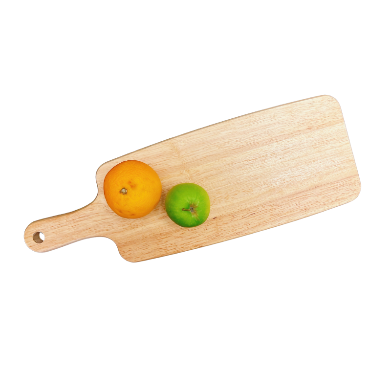 Rubber Wood Cutting Board with Handle