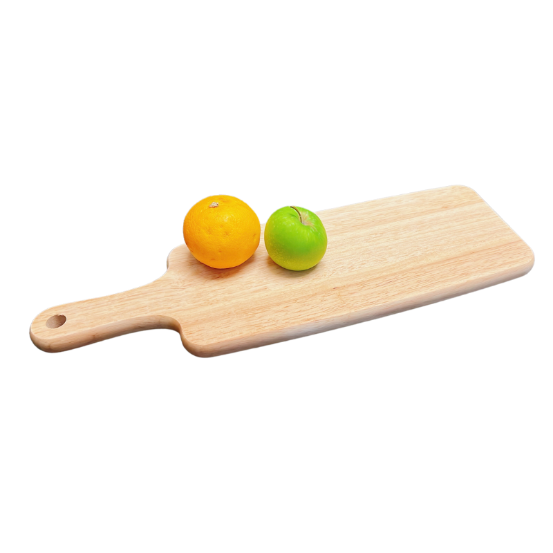 Rubber Wood Cutting Board with Handle