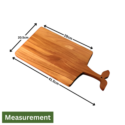 Acacia Wood Serving & Pizza Board with Sprout Shape Handle