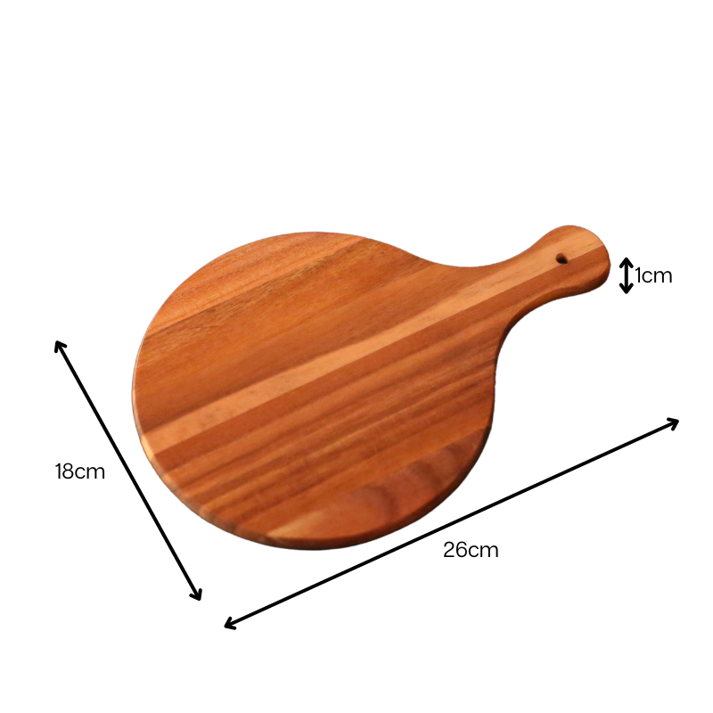 Acacia Wood Pizza Paddle Serving Board - Small