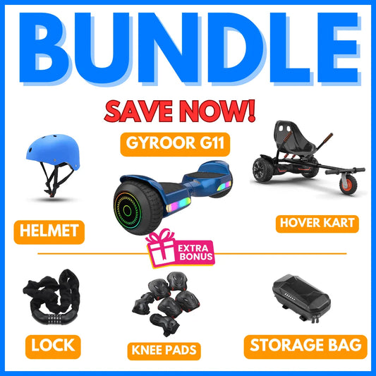 GYROOR G11 Hoverboard + Hover Kart + Helmet & Free Gifts - BUNDLE