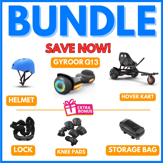 GYROOR G13 Hoverboard + Hover Kart + Helmet & Free Gifts - BUNDLE