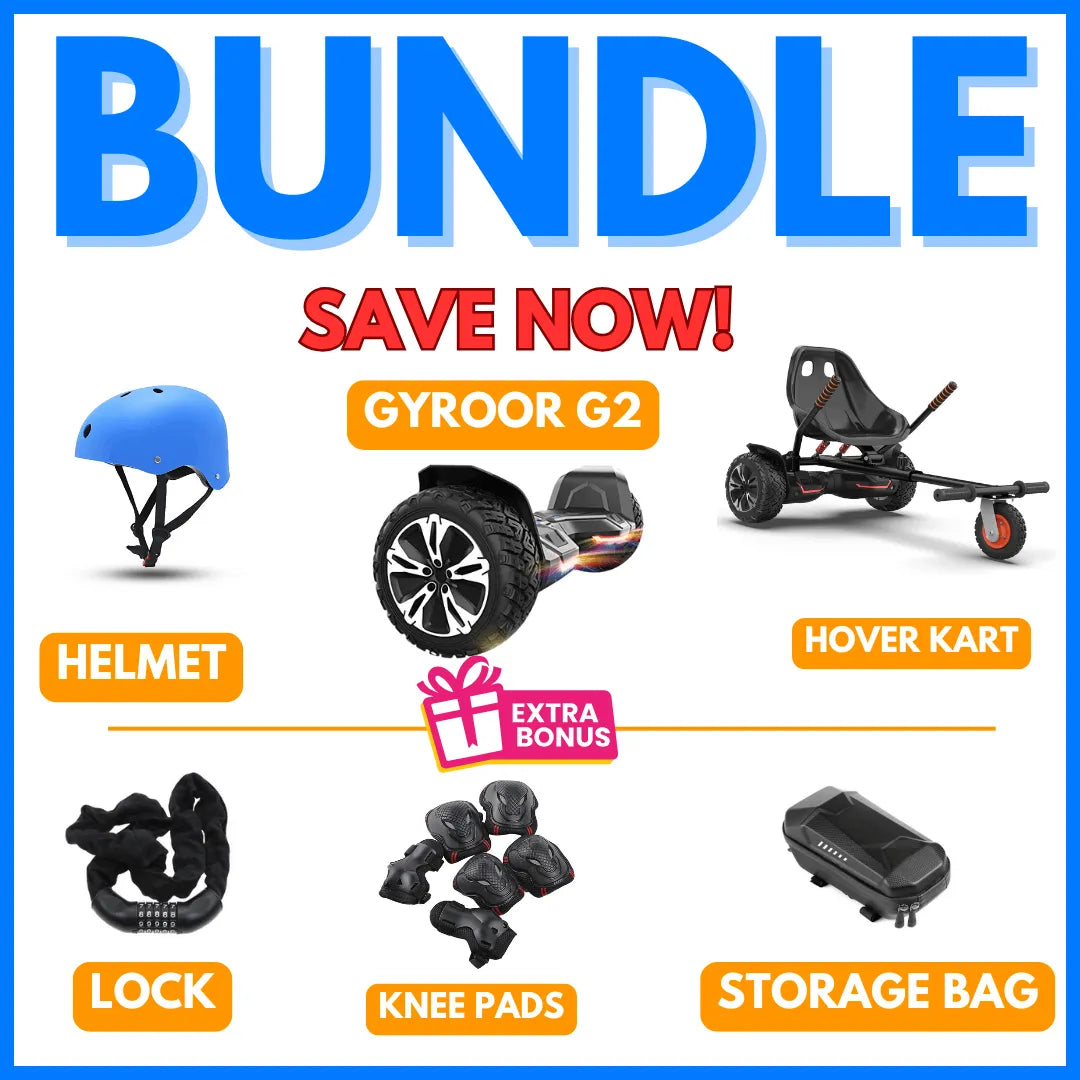 GYROOR G2 Hoverboard + Hover Kart + Helmet & Free Gifts - BUNDLE