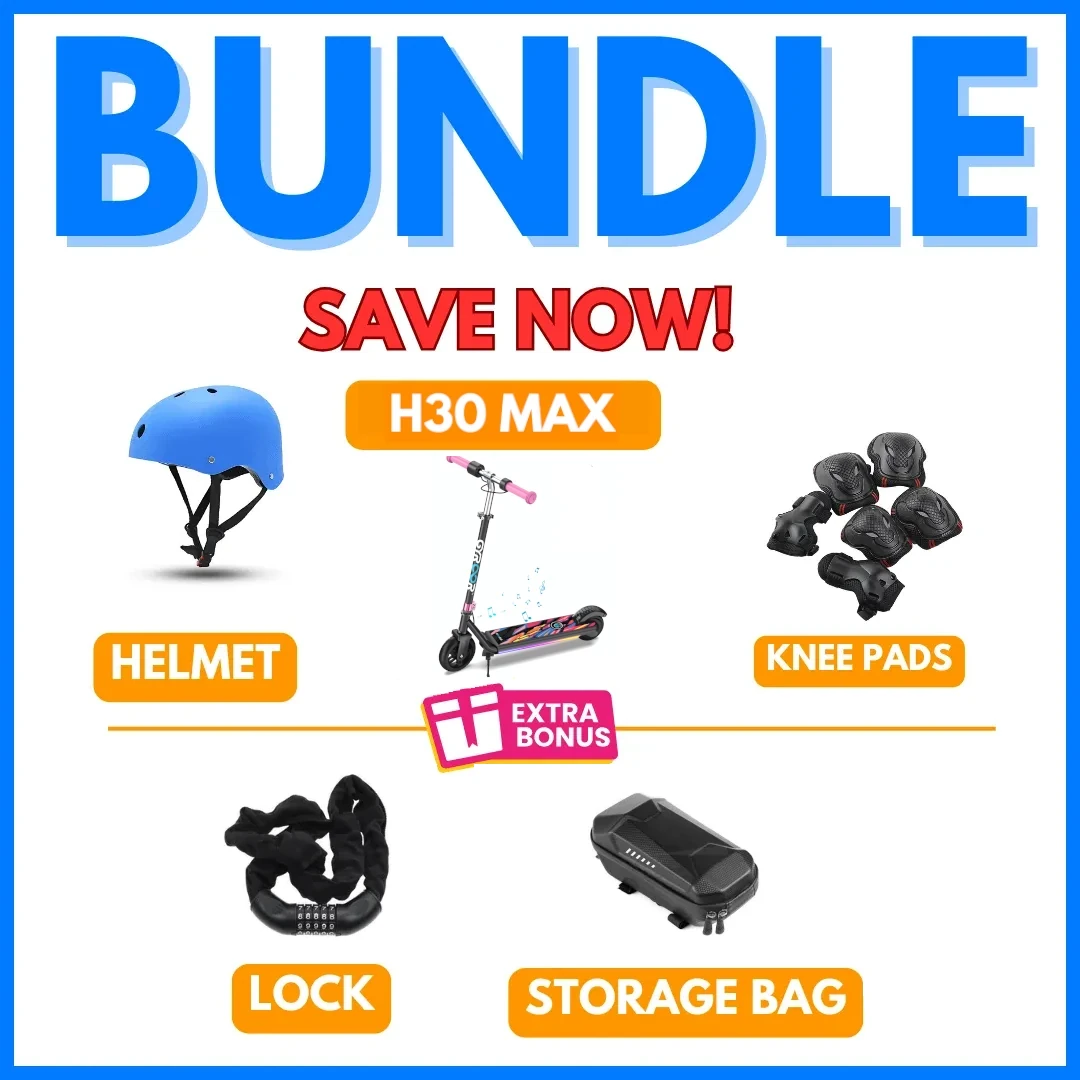 GYROOR H30 MAX Kids Electric Scooter + Helmet & Free Gifts - BUNDLE